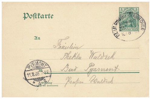 Ganzsache germania 1905 - germania,