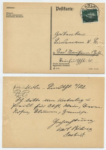 53228 postkarte köln - -,
