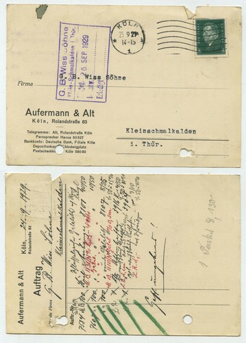 93427 postkarte aufermann - 93427,