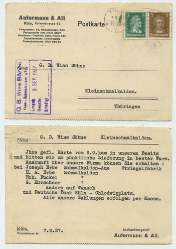 93347 postkarte aufermann - -, &