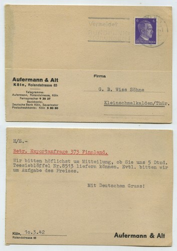 93899 postkarte aufermann - postkarte, &