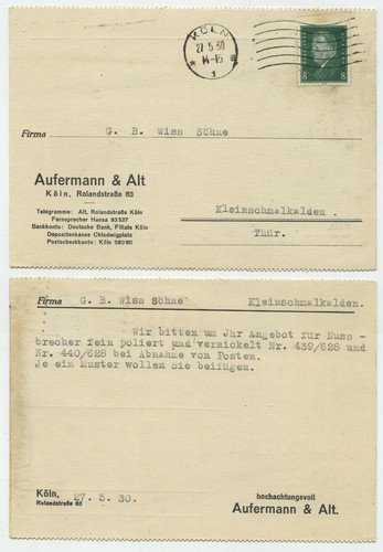93405 postkarte aufermann - postkarte,