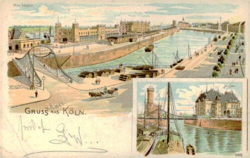 Ansichtskarte köln hafen - ansichtskarte,
