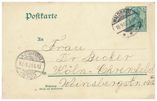 Ganzsache germania 1907 - germania, 5