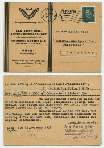 112371 postkarte ala - 112371,