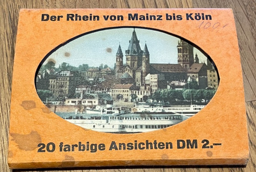 Vintage postkarten leporello - vintage, postkarten-leporello