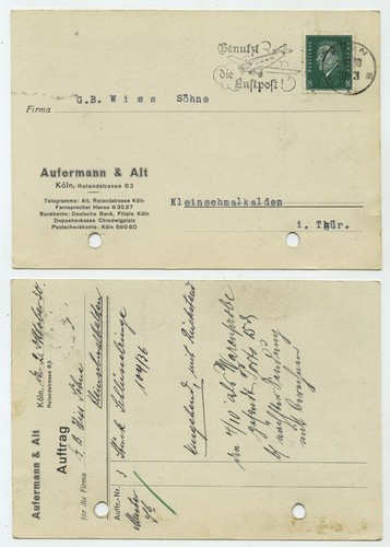 93428 postkarte aufermann - postkarte, &