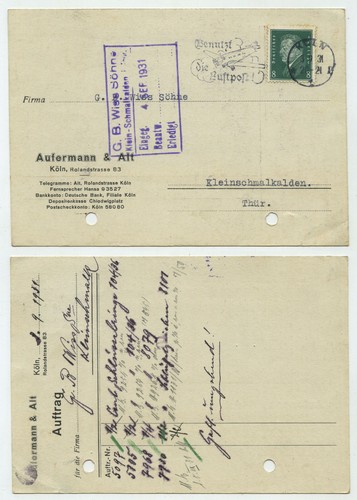 93430 postkarte aufermann - 93430,