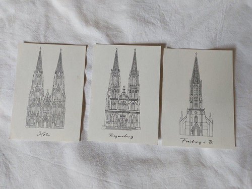 Postkarten münster dom - 3, münster/dom